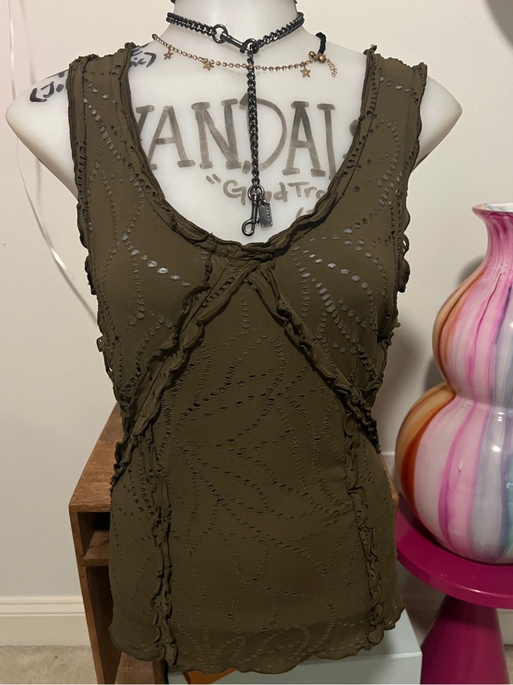 Vintage VERSACE Cutout Top!